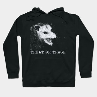 Retro Possum Treat Or Trash Hoodie